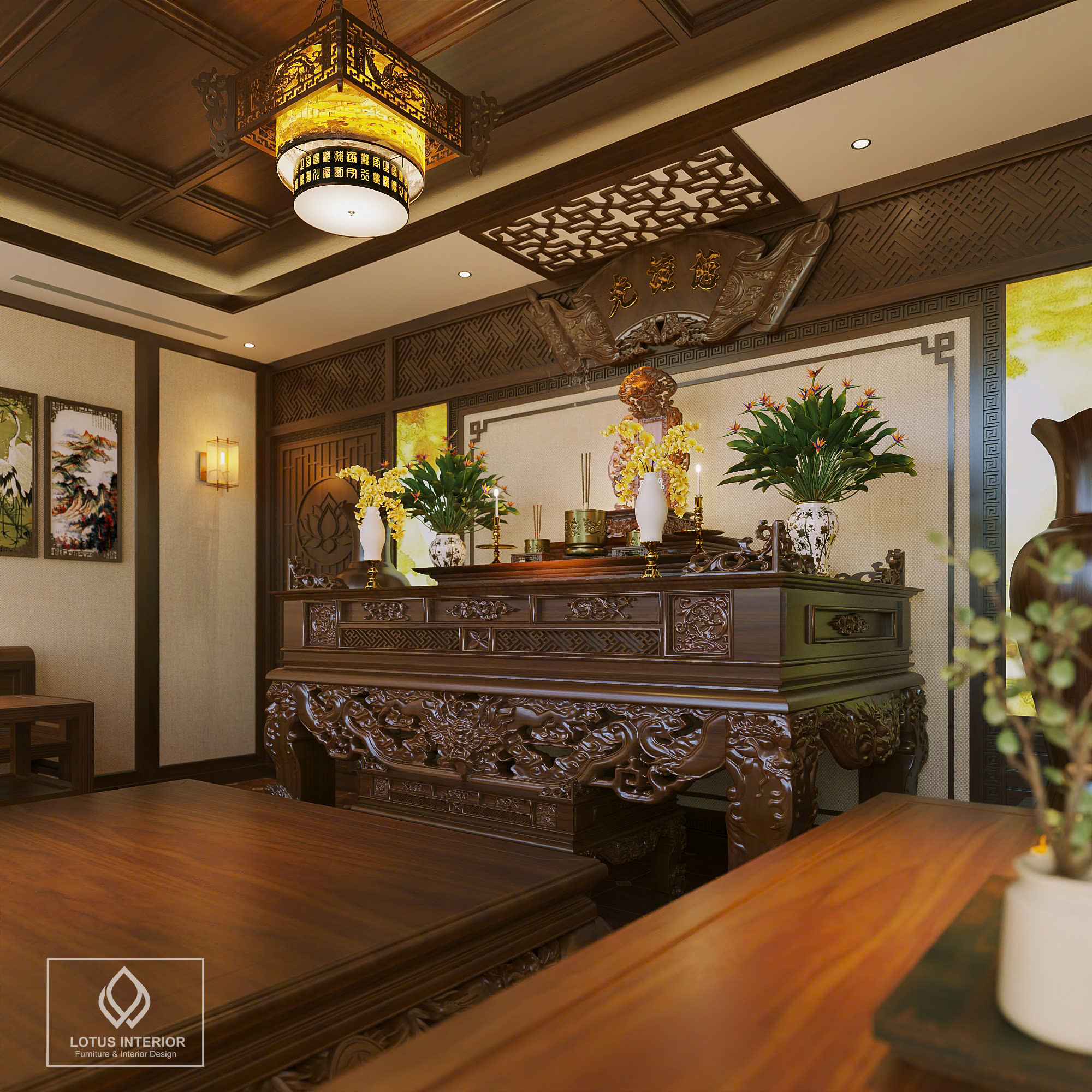 Không gian thờ ấm cúng