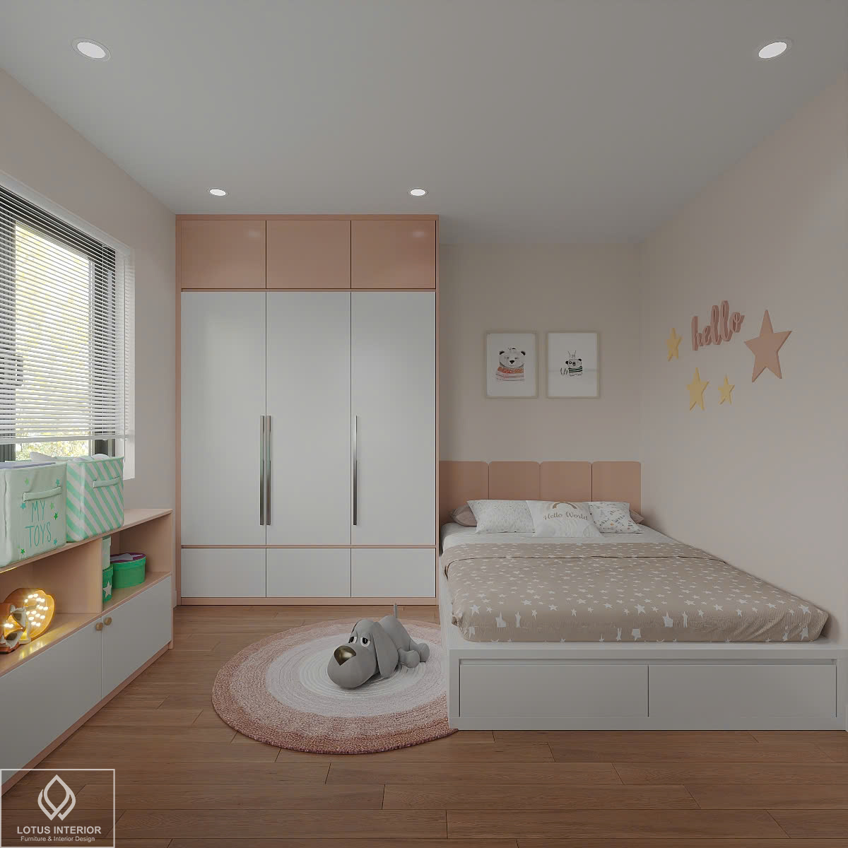 Nội thất phòng ngủ tone màu nhẹ nhàng